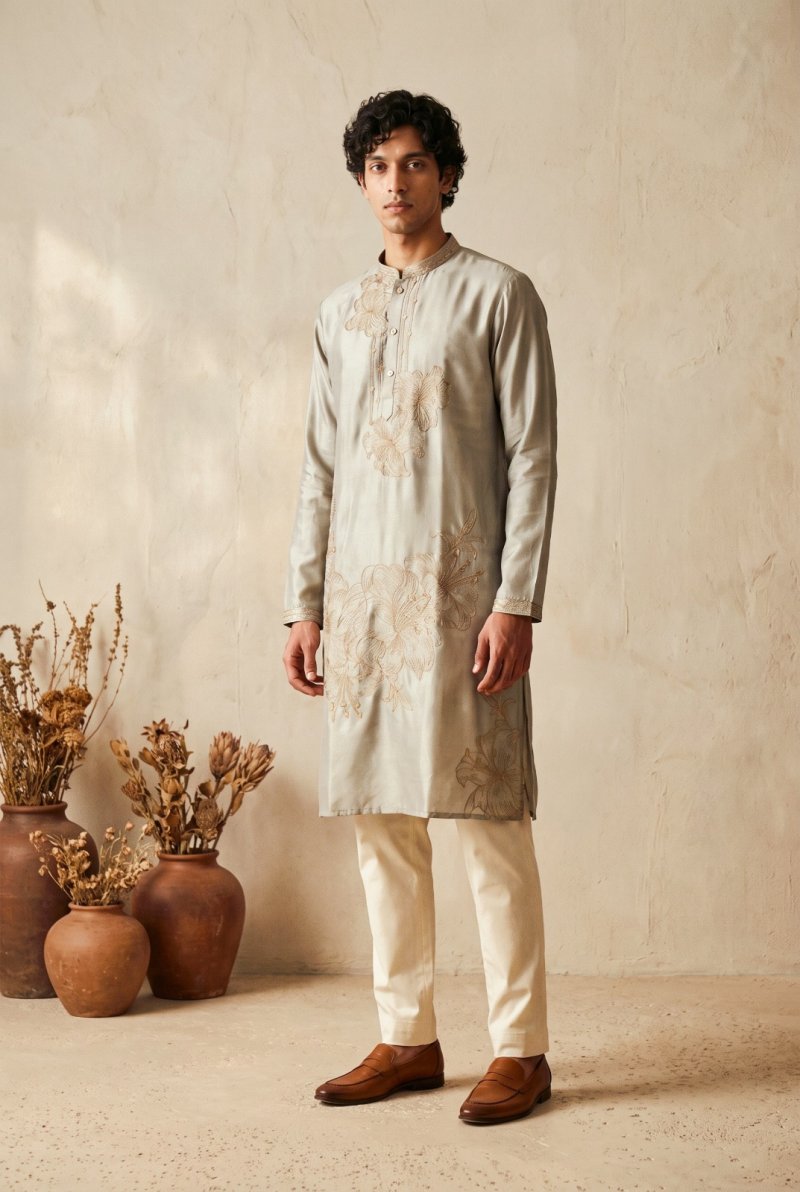 Outluk Wedding Vol 57 Silk Mens Kurta With Pajama